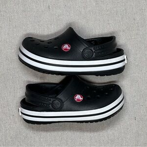 Crocs Crocbrand Toddler Slip-On Clog Lightweight Black White Size 6 Boys Girls